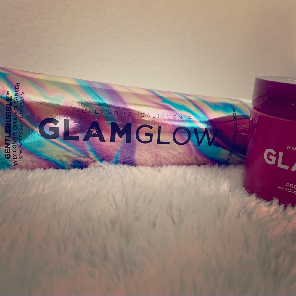 Glam glow cleanser and mask